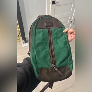 Coach Men's Backpack in Green and Brown
